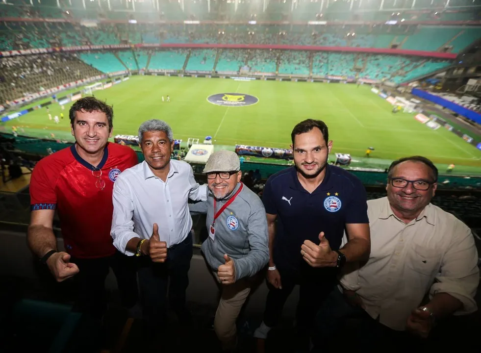 Presença de Jerônimo Rodrigues e CEO do City dá sorte ao Bahia na Fonte Nova