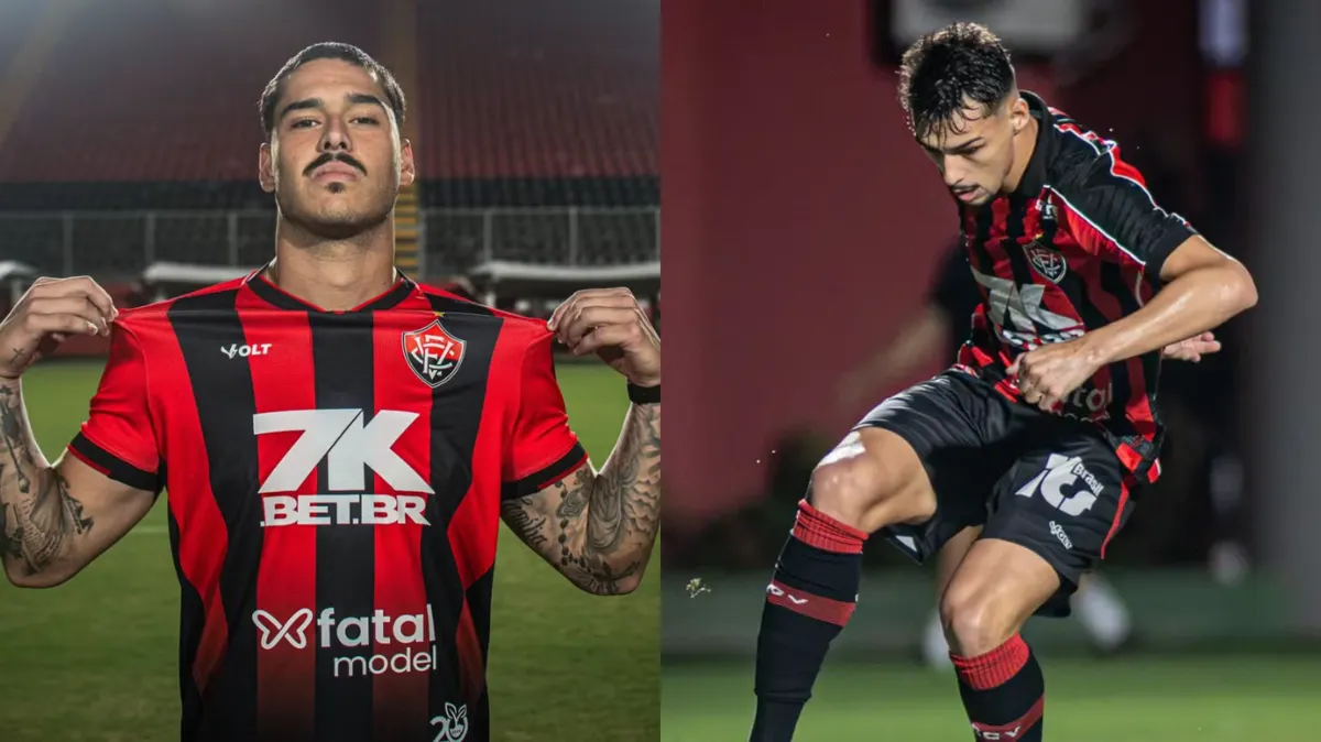 Lucas Halter e Claudinho pelo Vitória