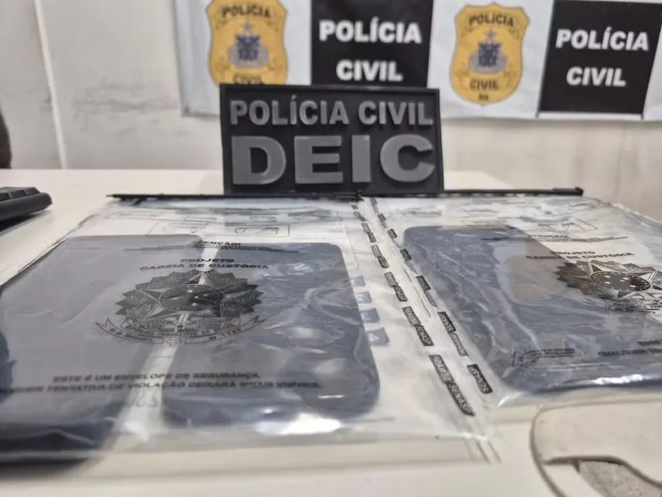Aparelhos recuperados pela Polícia Civil