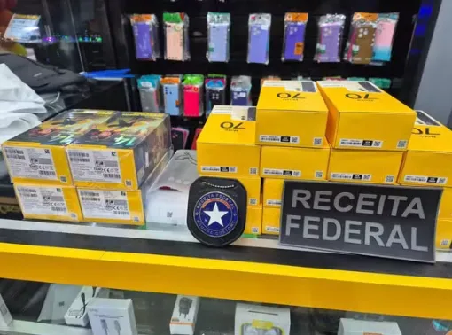 Mais de mil celulares irregulares são apreendidos pela Receita Federal