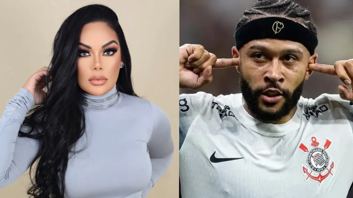 Baiana tem chamado atenção nas redes sociais após afirmar estar grávida do atacante Memphis Depay