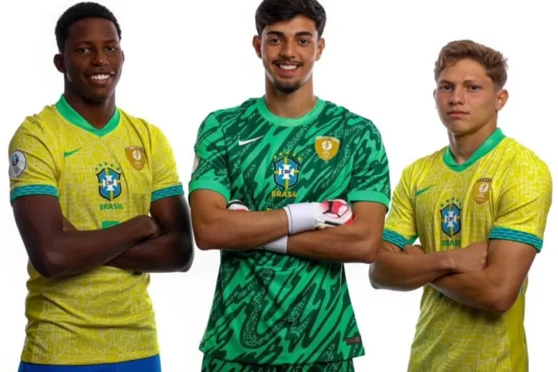 Os "Pivetes de Aço" Arthur Jampa, Dell e Ruan Pablo, do Bahia, foram convocados para a Copa do Mundo Sub-17