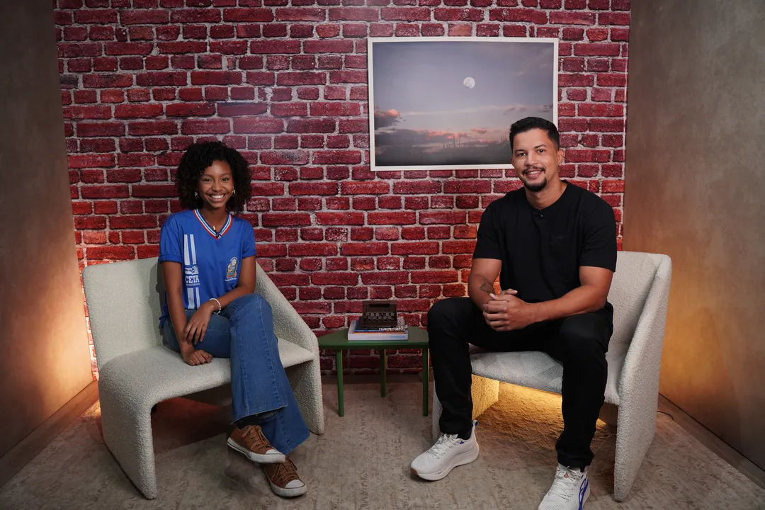 Estudante Maria Lua Cerqueira e o nutricionista Túlio Moreira