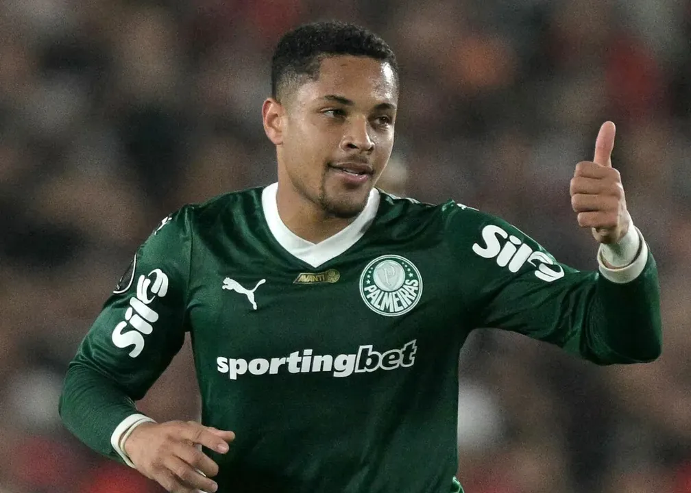 Vitor Roque, atacante do Palmeiras