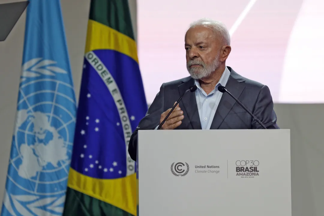 Presidente da República, Luiz Inácio Lula da Silva, fala durante a cerimônia de abertura da 30ª Conferência das Partes da Convenção-Quadro das Nações Unidas sobre a Mudança do Clima, na COP30