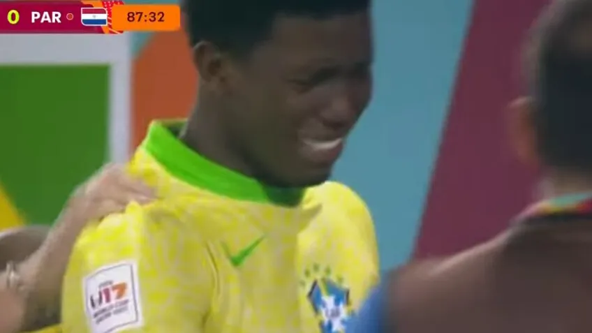 Ruan Pablo foi substituído com dores e saiu chorando