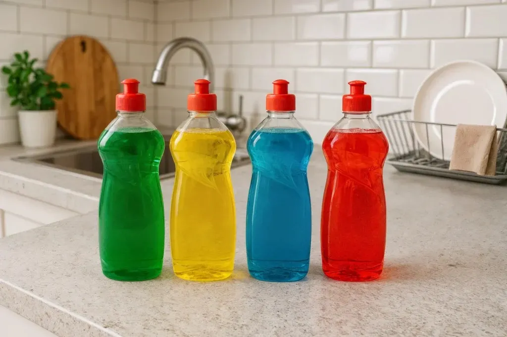 Opções de detergentes usadas no Brasil