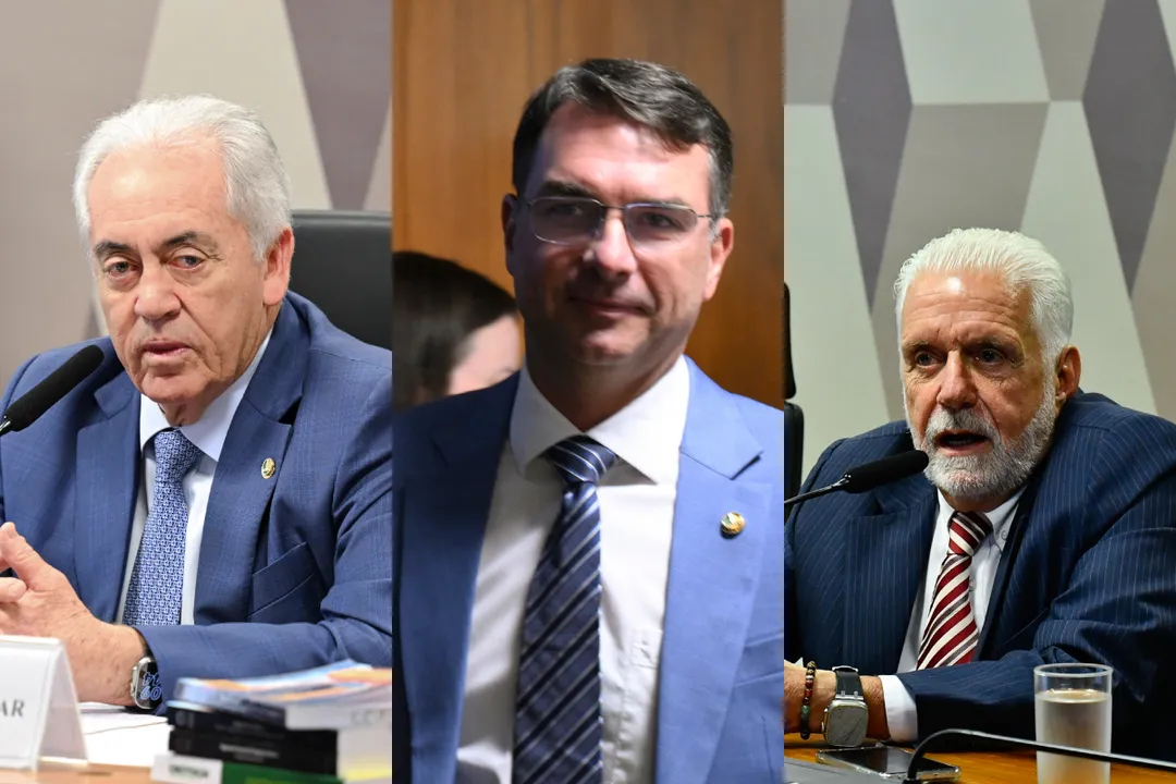Otto Alencar, Flávio Bolsonaro e Jaques Wagner