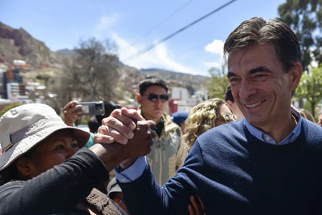 Candidato presidencial da Bolívia pelo Partido Democrata Cristão (PDC), Rodrigo Paz