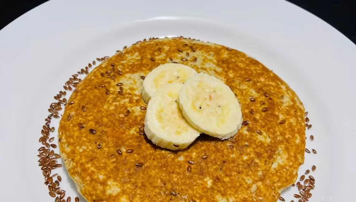 Panqueca feita apenas com 3 ingredientes