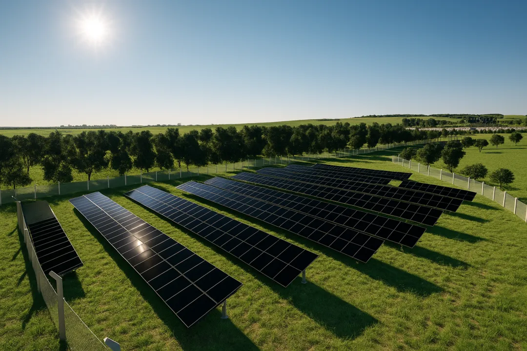 Previsão de como ficará o projeto da Usina Solar Noronha Verde