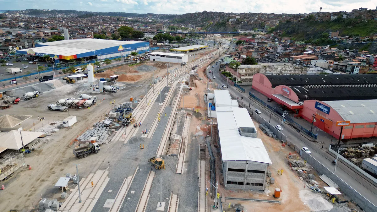 Trilhos do VLT de Salvador