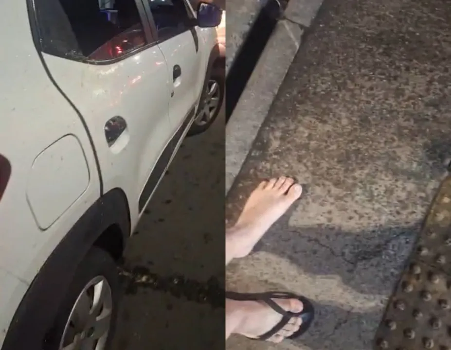 Além dos xingamentos, as imagens mostram o momento em que elas partem para cima do motorista com agressões físicas