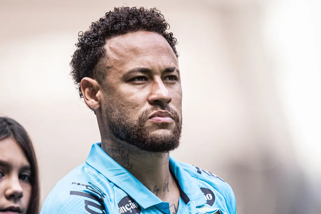 Atacante Neymar em ação pelo Santos