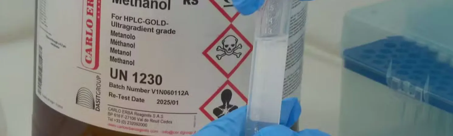 A substância tem sido usada para adulterar bebidas alcoólicas