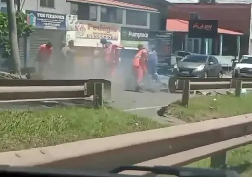 Samu e o Corpo de Bombeiros prestaram apoio à ocorrência