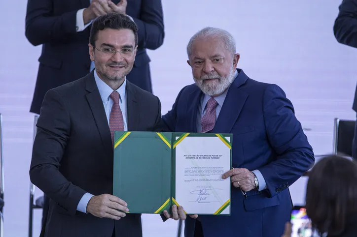 Lula e ministro do Turismo, Celso Sabino