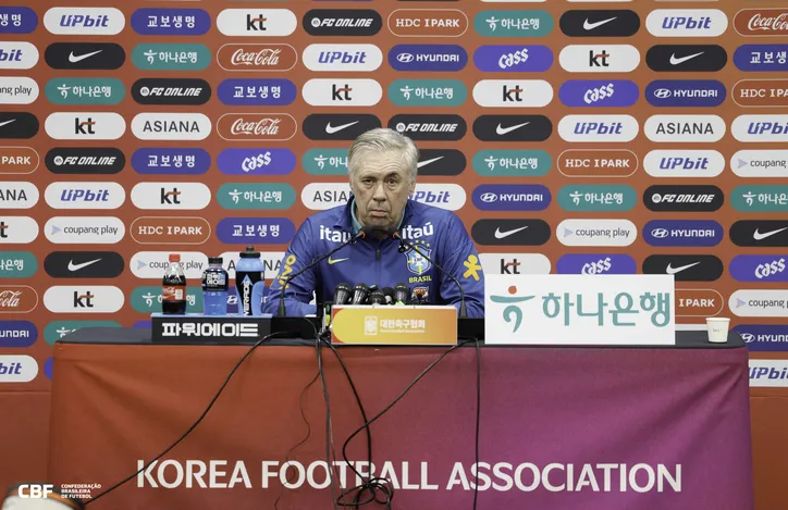 Carlo Ancelotti elogiou atuação da Seleção Brasileira contra a Coreia do Sul