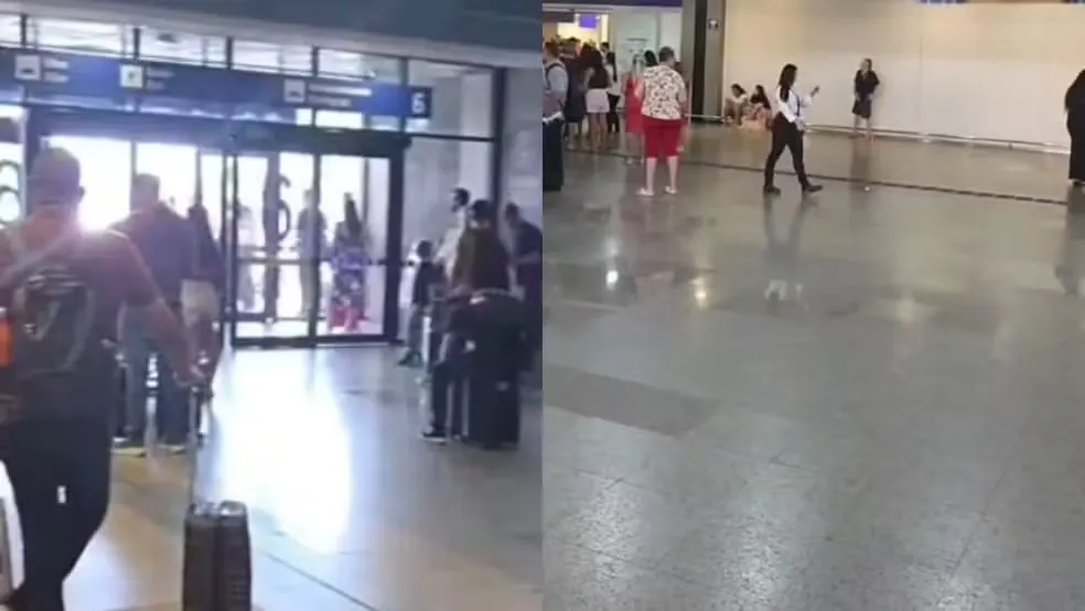 Passageiros precisam sentar no chão