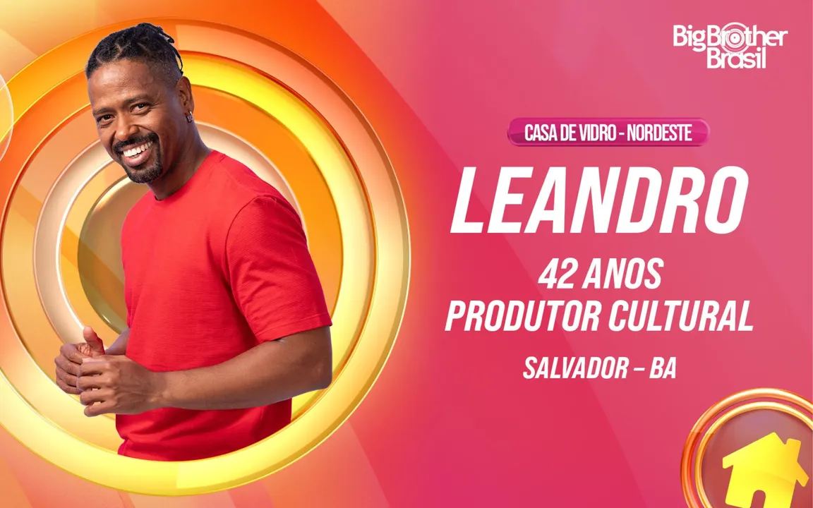 Leandro é o único baiano do BBB 26