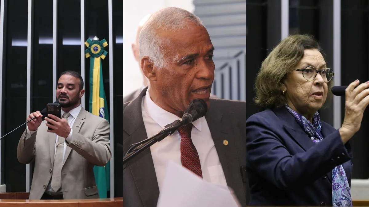 Deputados Capitão Alden (PL), Pastor Sargento Isidório (AVANTE), e deputada Lídice da Mata (PSB)