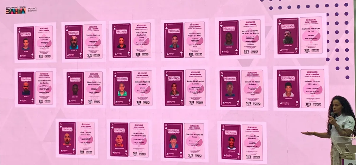 Lista inicial traz 16 homens procurados em diferentes regiões da Bahia