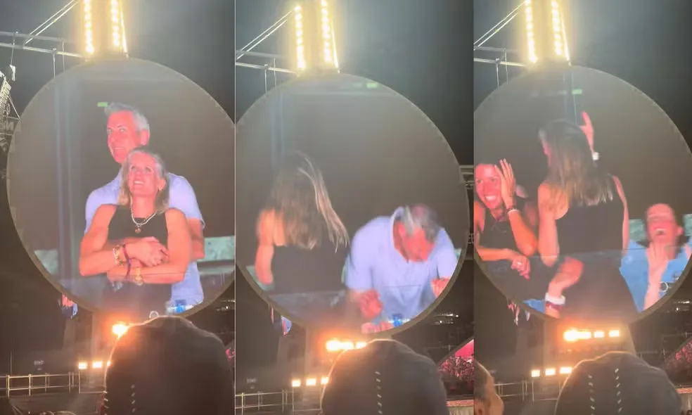 Ambos foram flagrados no show de Coldplay