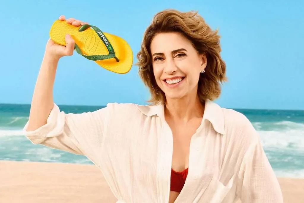 Fernanda Torres estrelou propaganda das Havaianas