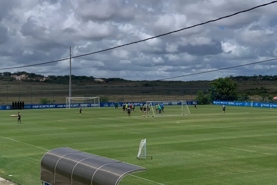 Bahia treinando no CT Evaristo de Macedo