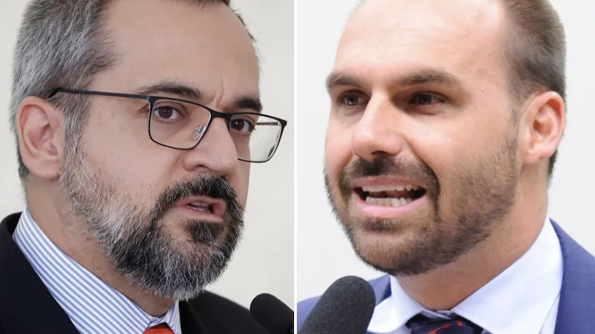 ex-ministro da Educação de Bolsonaro, Arthur Weintraub e deputado cassado Eduardo Bolsonaro (PL)