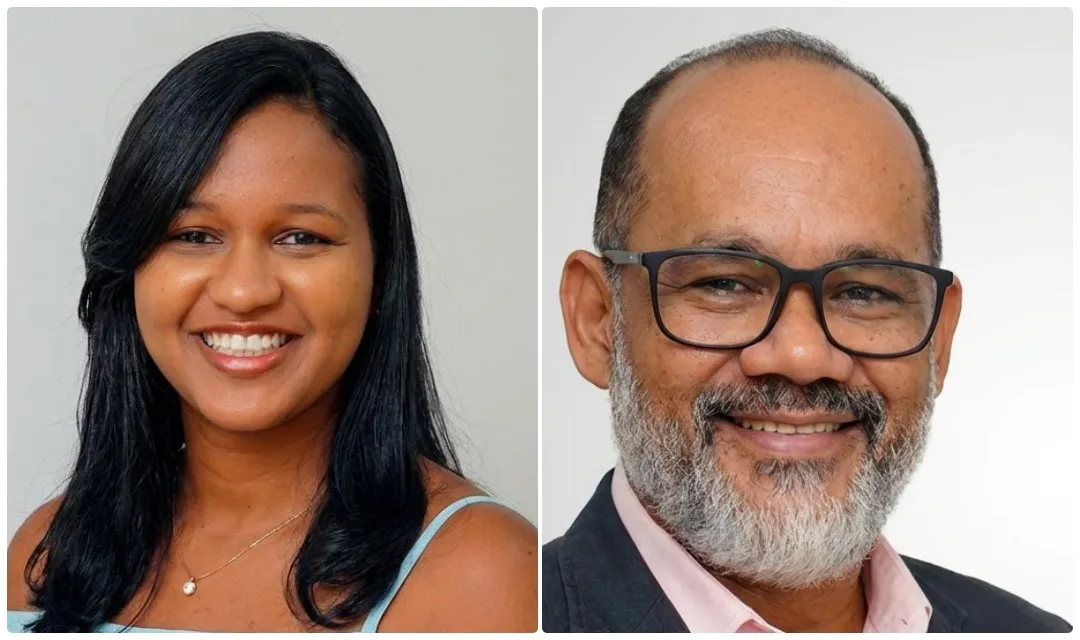 Ex-chefe de gabinete, Carine Borges, e atual chefe de gabinete, Carlos Santos