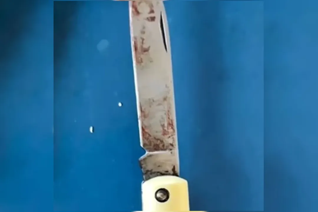 Faca apreendida pela polícia