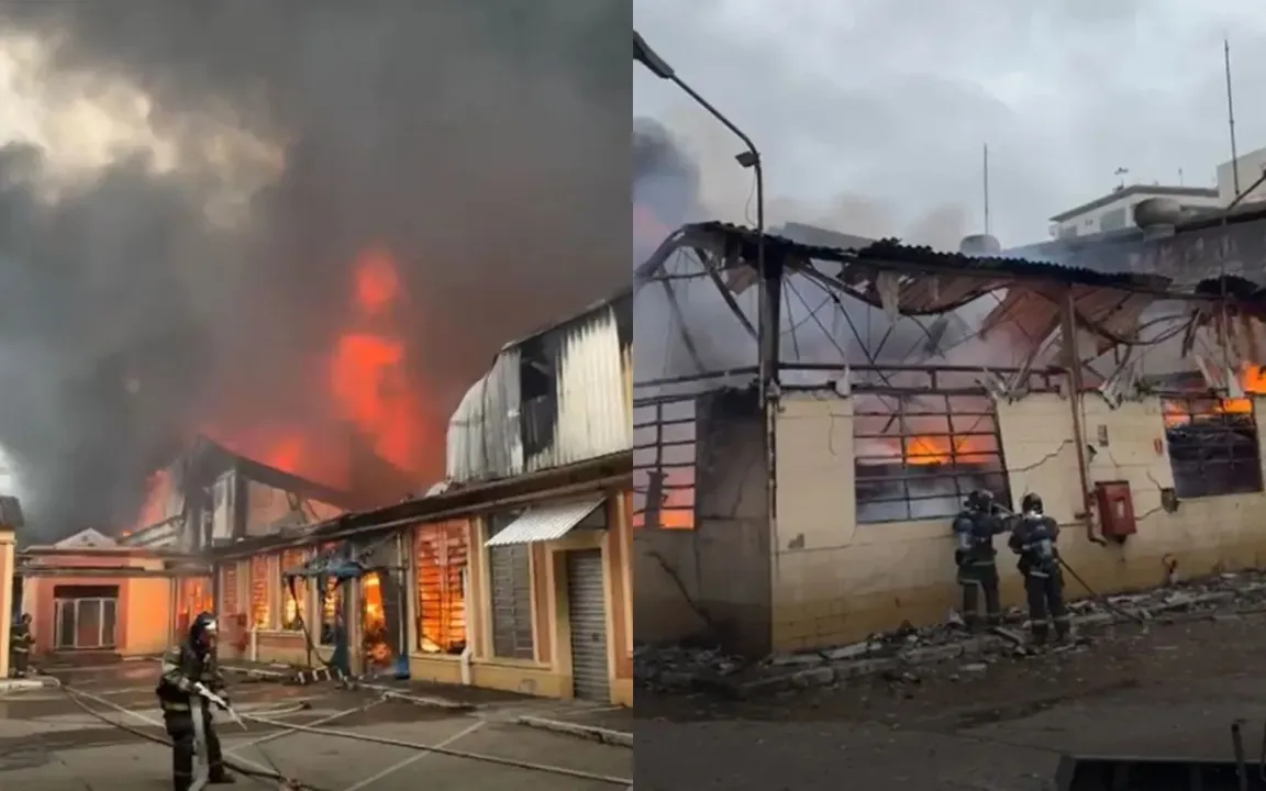 As chamas se espalharam rapidamente