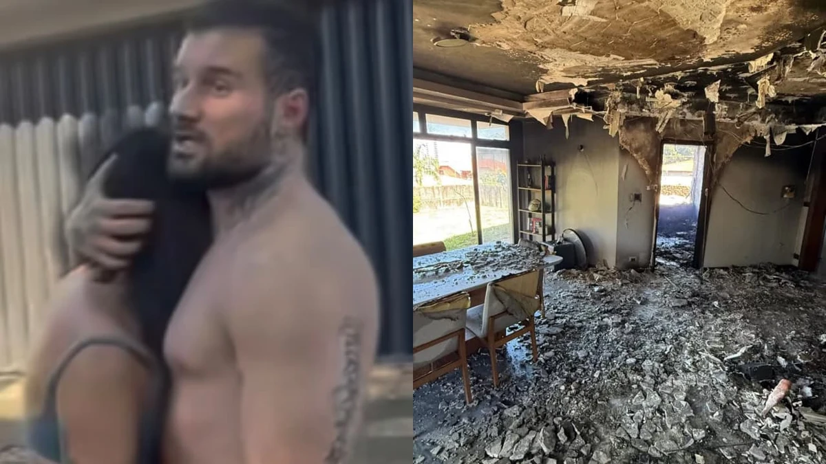 O casal sobreviveu, mas perdeu uma ave de estimação e bens materiais