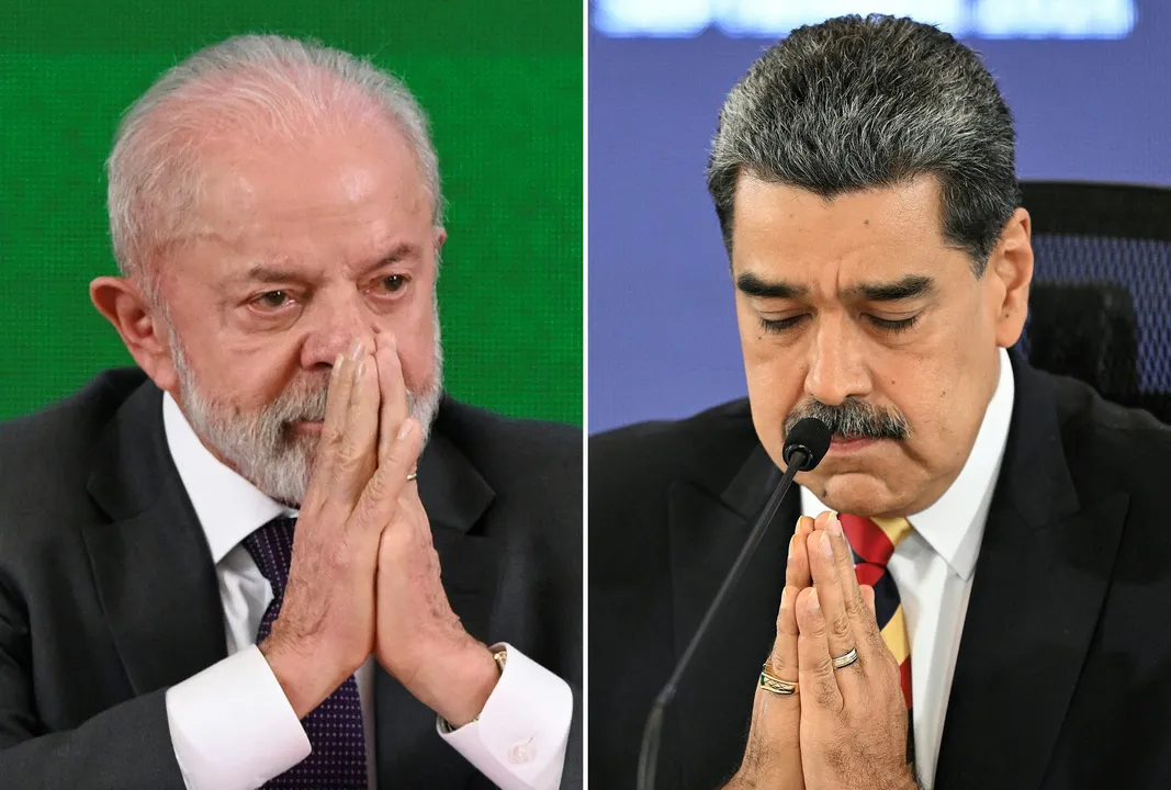 Presidente brasileiro Lula e o presidente venezuelano Nicolás Maduro