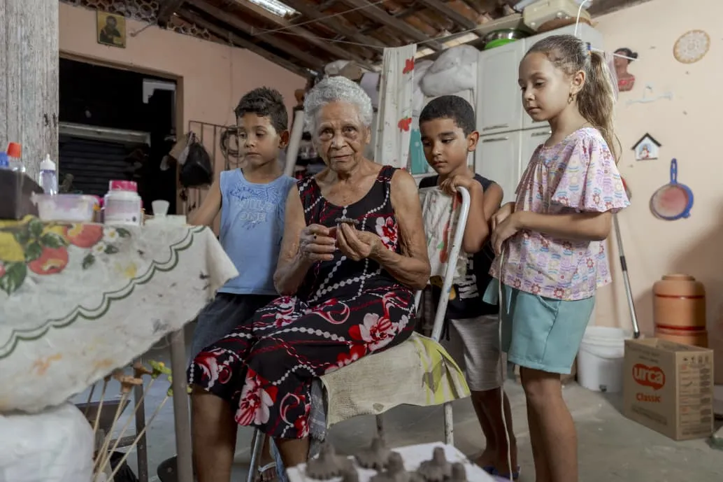 Dona Dadá e seus netos