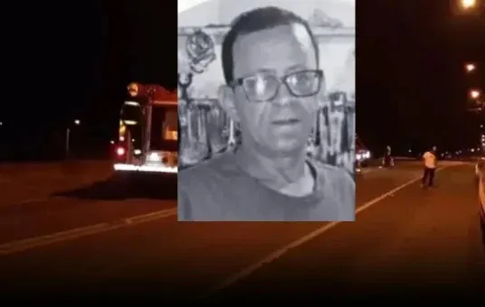 Paulo consertava o ônibus, quando foi atingido pelo veículo