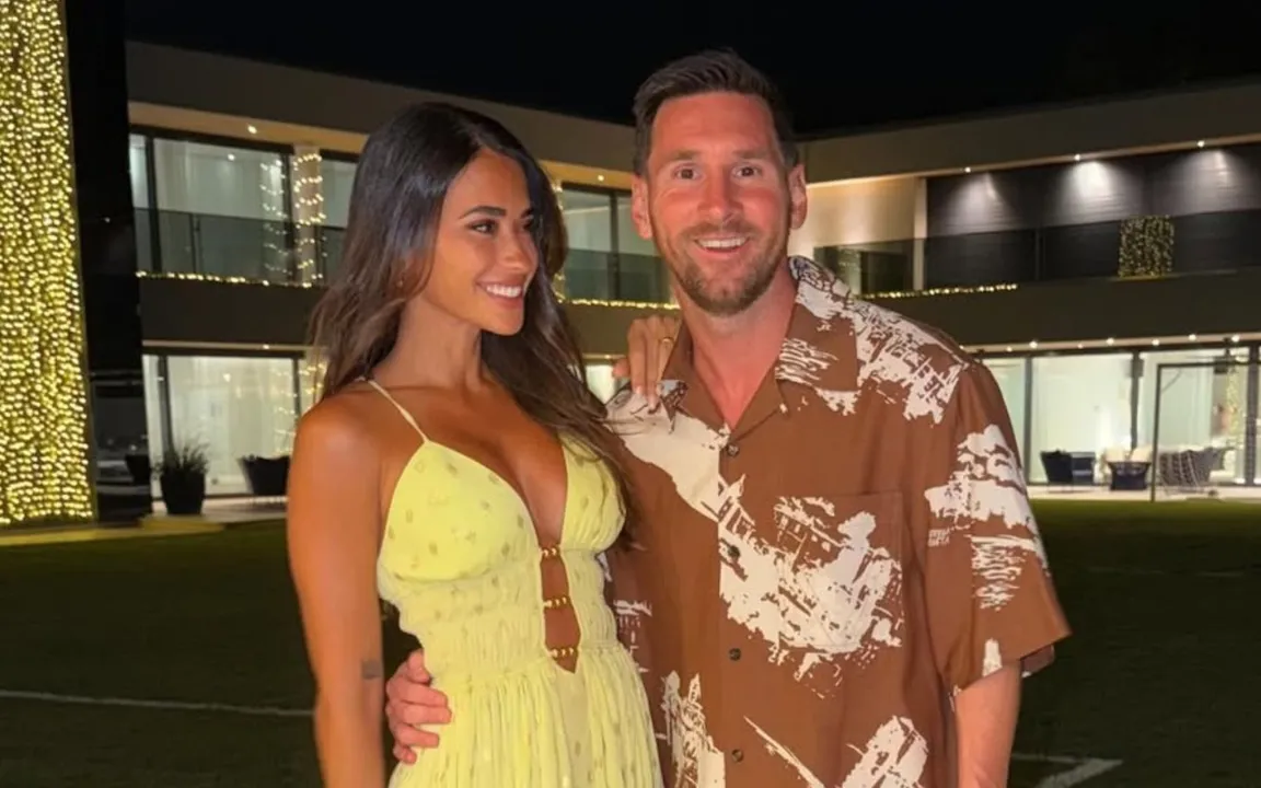 Messi e sua esposa juntos