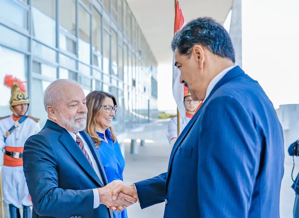 Lula e Nicolás Maduro em Brasília