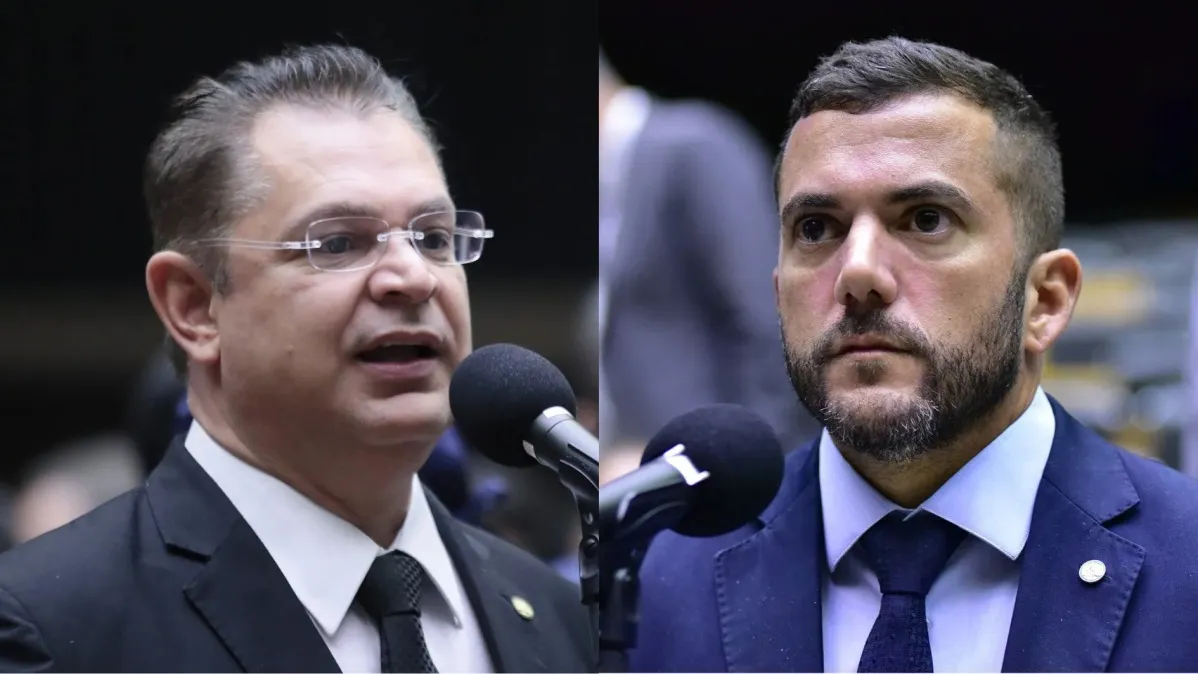 Deputados Sóstenes Cavalcante e Carlos Jordy , ambos do PL