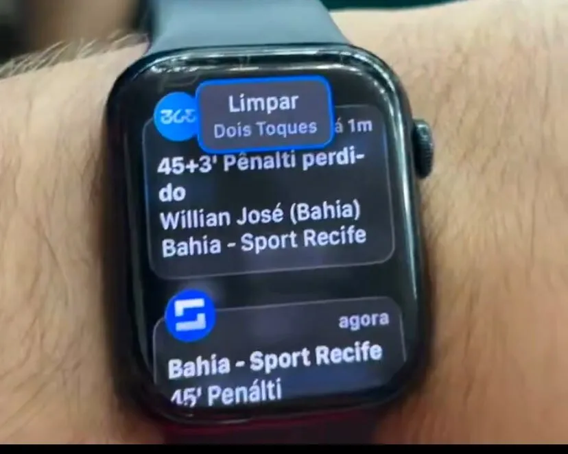 App notifica pênalti perdido antes da cobrança no jogo do Bahia