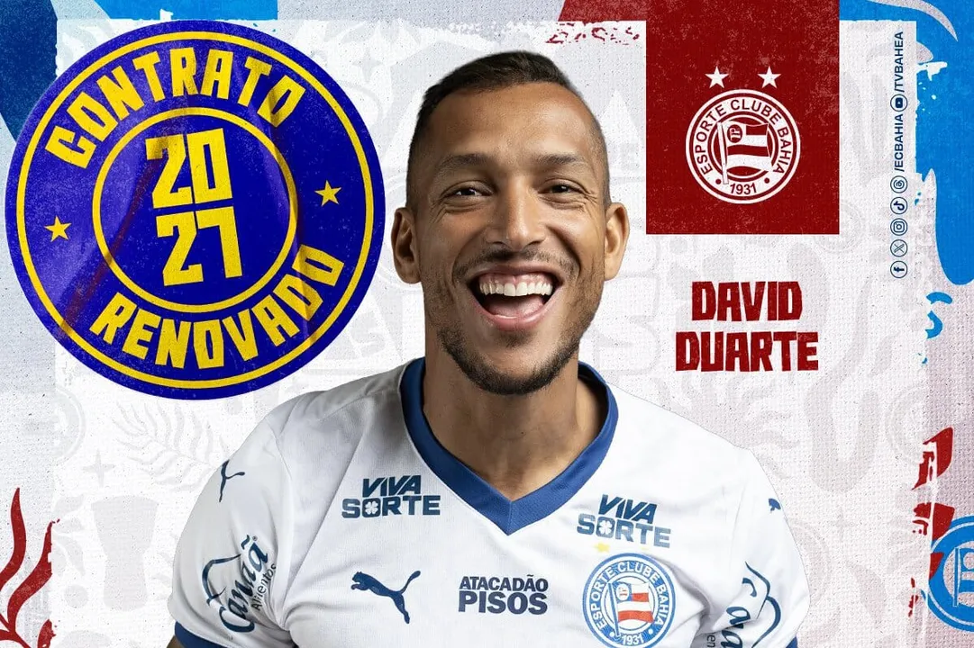 David Duarte renovou com o Bahia até 2027