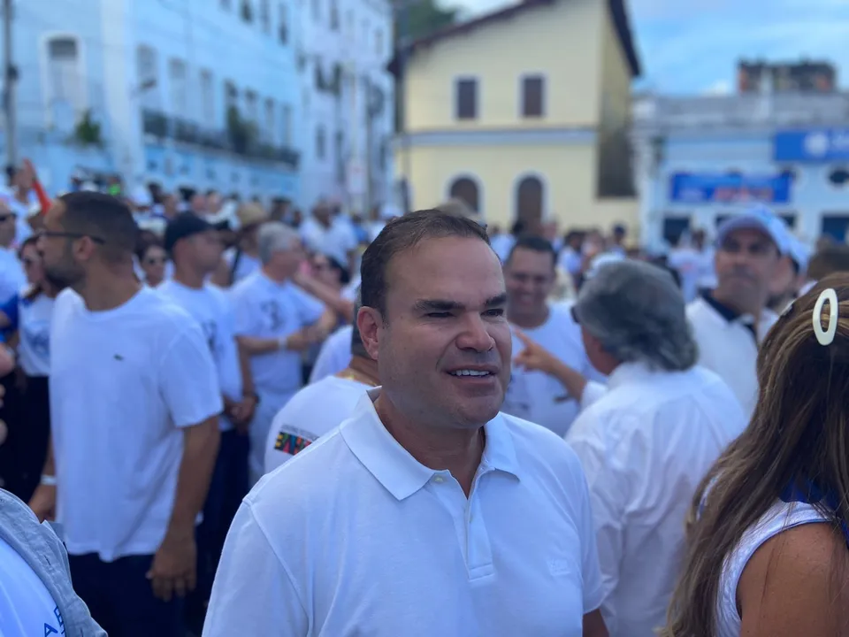 Cacá Leão durante a Lavagem do Bonfim