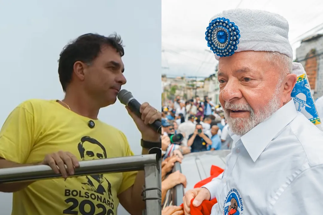Flávio Bolsonaro e Lula