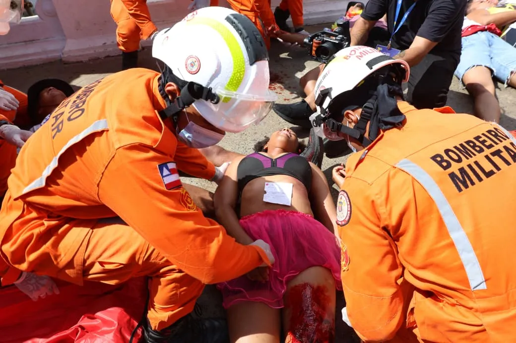 Sesab faz simulação para situações de emergência durnate o Carnaval