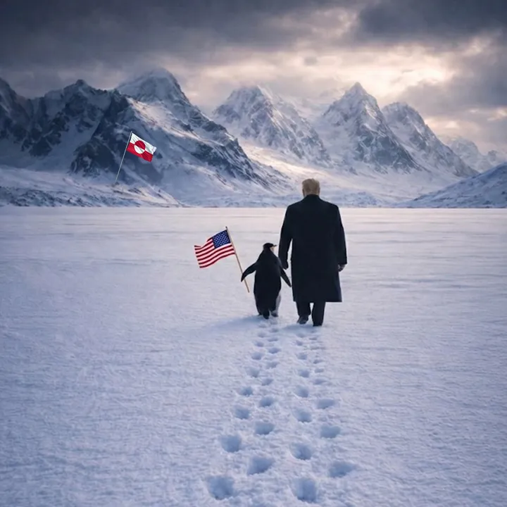 Casa Branca vira piada ao postar montagem de Trump com pinguim