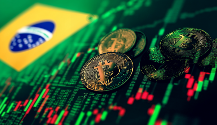 Imagem gerada por IA faz alusão à criptomoedas no mercado brasileiro