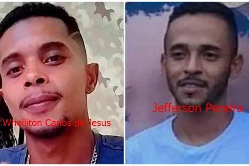 Whelliton (esq.) foi encontrado morto nesta segunda-feira, 20; Jefferson está desaparecido