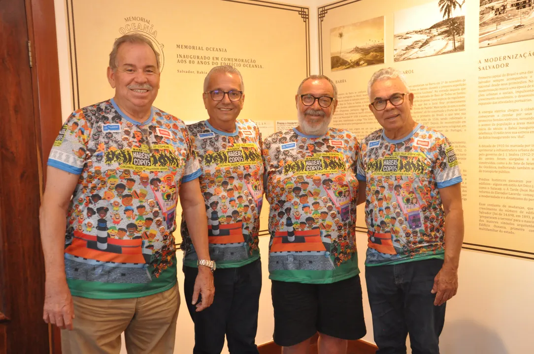 Pedro Costa, Washington Paganelli - presidente do COMCAR, Sérgio Bezerra - fundador da Banda Habeas Copos, e Jairo da Mata