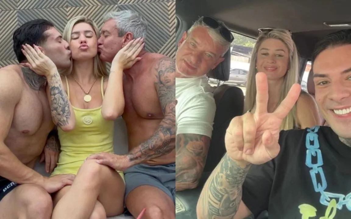 O rapaz já gravou conteúdo com a madrasta e o pai